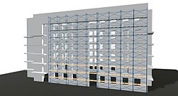 Рамные строительные леса ЛРСП-30 площадь 500 м² Рамные строительные леса ЛРСП-30 площадь 500 м²